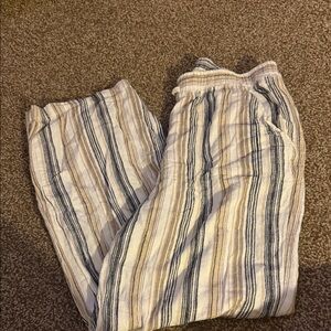 Striped Wide Leg Women's Pants